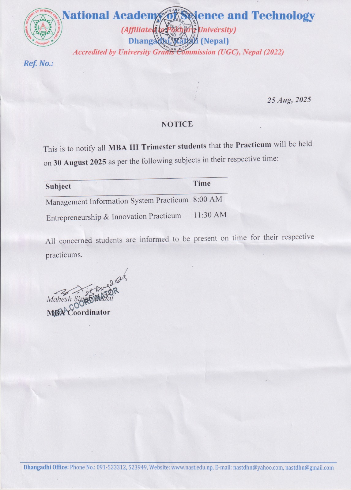 Notice