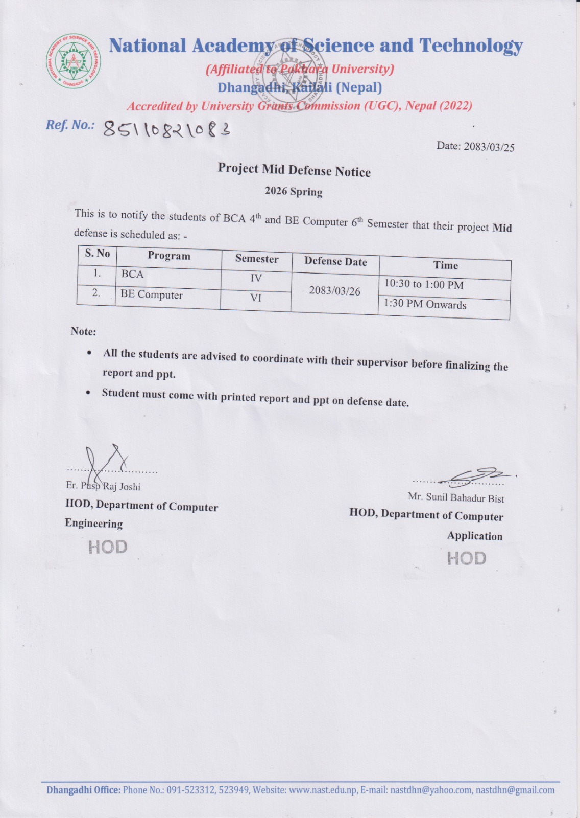 Project Mid Defense Notice